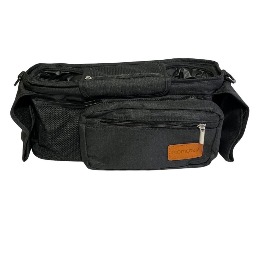 Momcozy Black Detachable Universal Stroller Insulated Organizer 2 Cup Holders